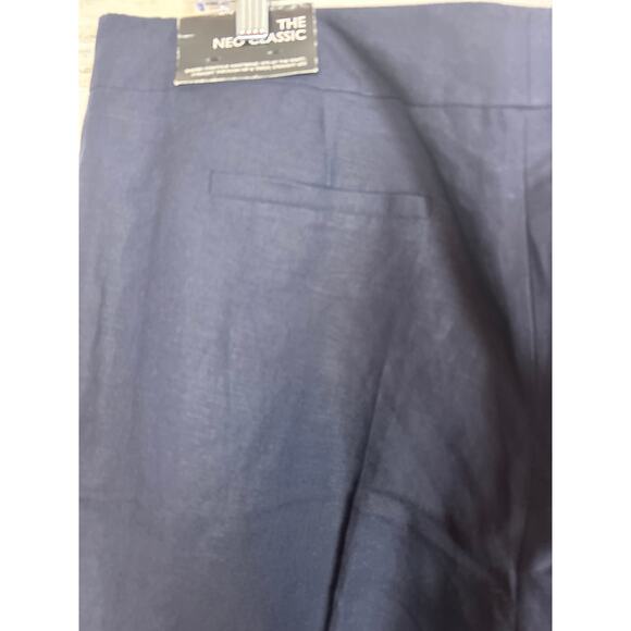 Nine West womens 16 plus size black neo classic linen dress pants new casual - Picture 6 of 7